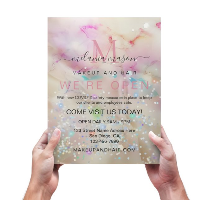 Flyer Elegante Purpurina elegante de tinta de tinta de a (Subido por el creador)