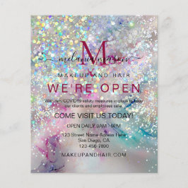 Flyer Elegante Purpurina holográfico de tinta de alcohol