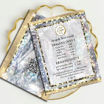 Flyer Elegante Purpurina único del Holograma Plateado Or<br><div class="desc">Elegante Volante Purpurina Único Holografo Plata Dorada.</div>