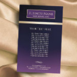 Flyer Elegante Salón de Belleza Purple & Gold<br><div class="desc">Moderno Salón De Belleza Purple & Gold Y Folletos De Spa.</div>