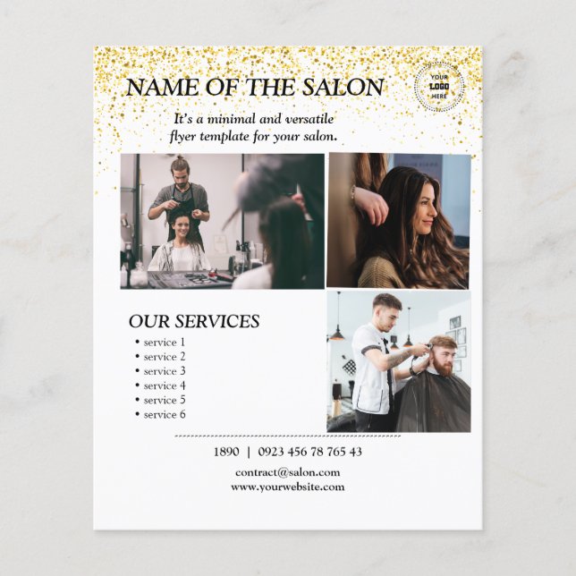Flyer Elegante Salón de Salones de Oro (Frente)