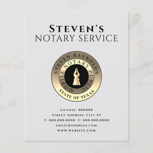 Flyer Elegante signo de marca de botón (Frente)