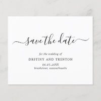 Elegante Simple Presupuesto Boda Guardar La Fecha