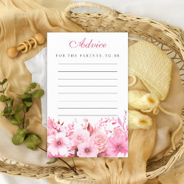 Flyer Elegante tarjeta de consejo floral rosa