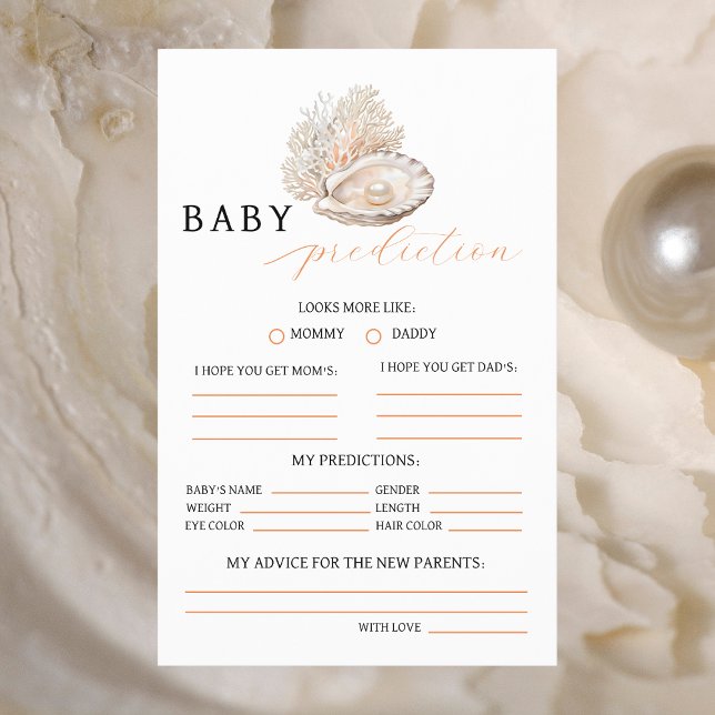 Flyer Elegante tarjeta de deseos de predicción de Pearl  (Subido por el creador)