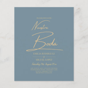 Flyer Elegante Vidrio Marítimo Nuestra Boda