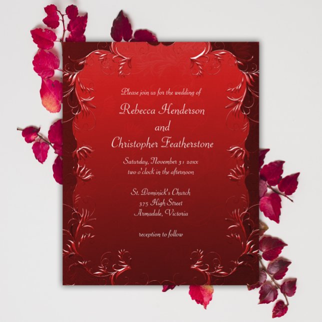 Flyer Elegante y asequible invitación a la boda de la bo (Subido por el creador)