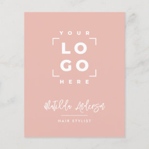 Flyer Elegante y elegante chica rosa Girly precio código