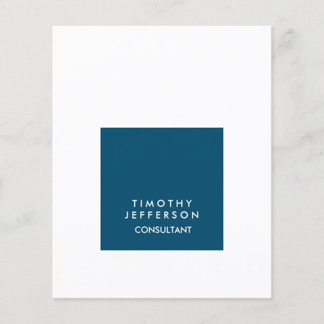 Flyer Elegante y moderno océano azul personalizado (Frente)