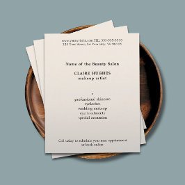 Flyer Elegante y simple artista de maquillaje Metalizado