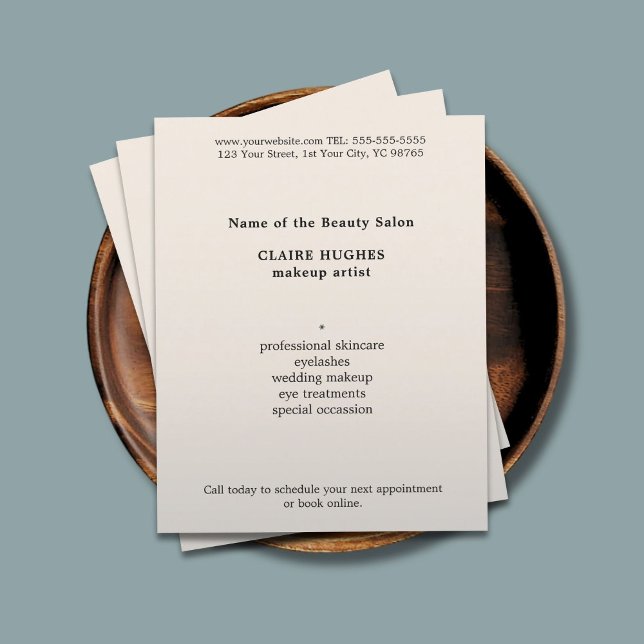 Flyer Elegante y simple artista de maquillaje Metalizado (Subido por el creador)