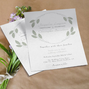 Flyer Elegantes invitaciones de bodas rusticas de eucali