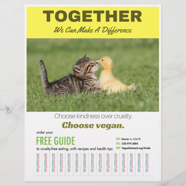 Flyer Elegir Poster vegan (Frente)