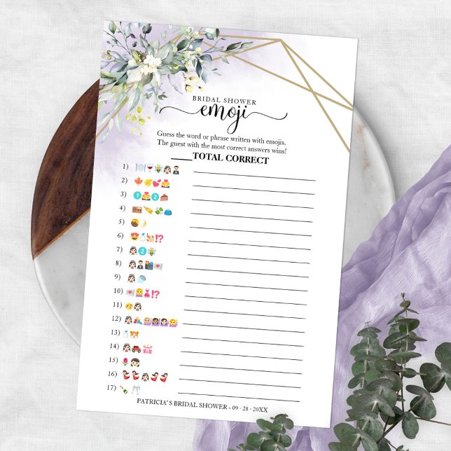 Flyer Emoji de duchas de novias geométricas de vegetació (Subido por el creador)