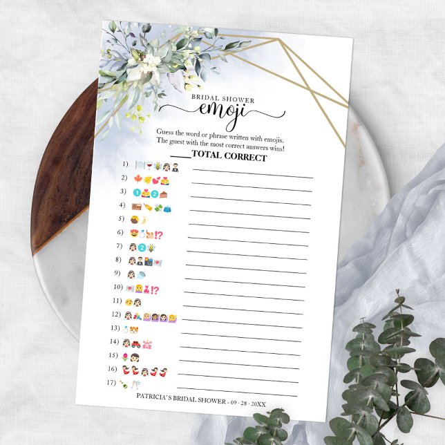 Flyer Emoji de duchas de novias geométricas de vegetació (Subido por el creador)