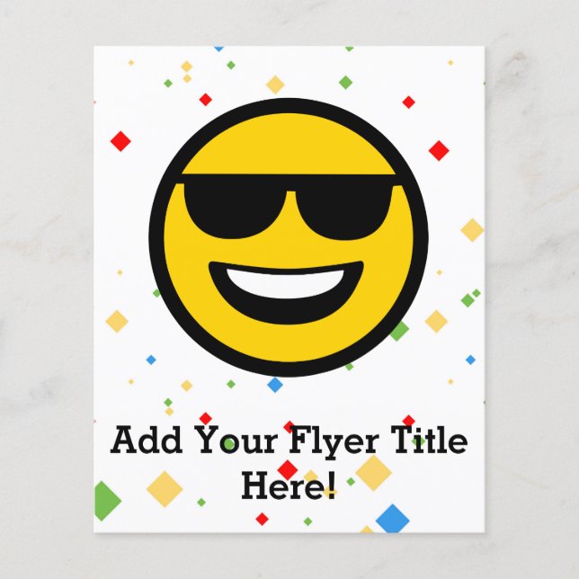 Flyer Emoji de gafas de sol Guay (Frente)