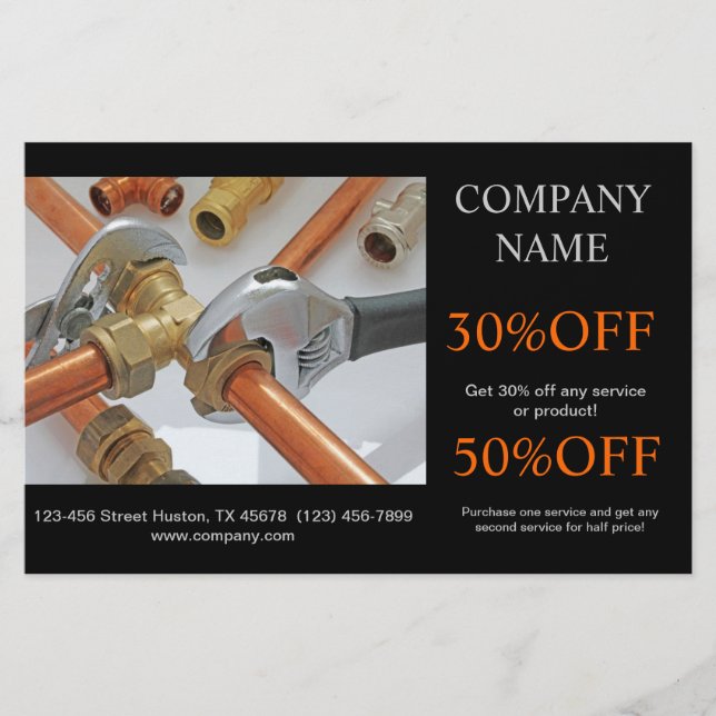 Flyer Empleador de herramientas de fontanería Handyman C (Frente)
