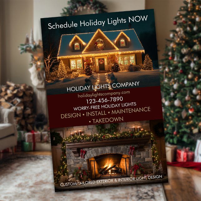 Flyer Empresa de instalación de luz de vacaciones (Subido por el creador)