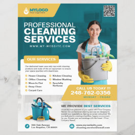Flyer Empresa de servicio de limpieza profesional