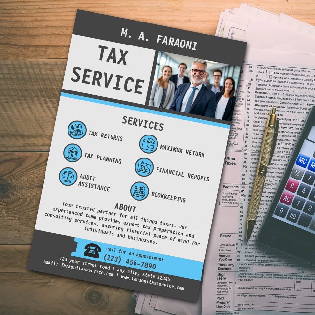 Flyer Empresa de servicios de impuestos (Subido por el creador)