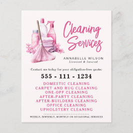 Flyer Empresa profesional de limpieza de casas y doncell