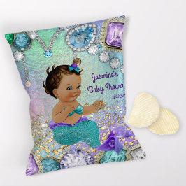 Flyer Empujadores de bolsa de Baby Shower de sirena étni