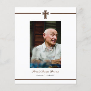 Flyer En foto del aviso de la muerte de la conmemoración