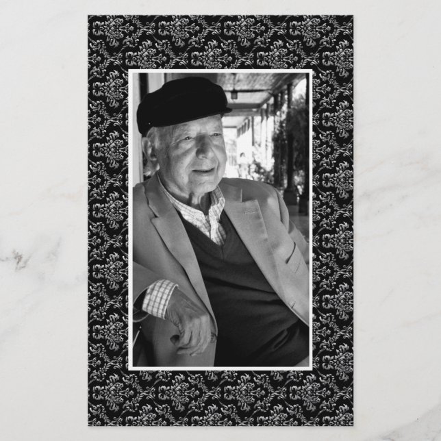 Flyer En memoria de memoria foto de aviso de muerte (Frente)