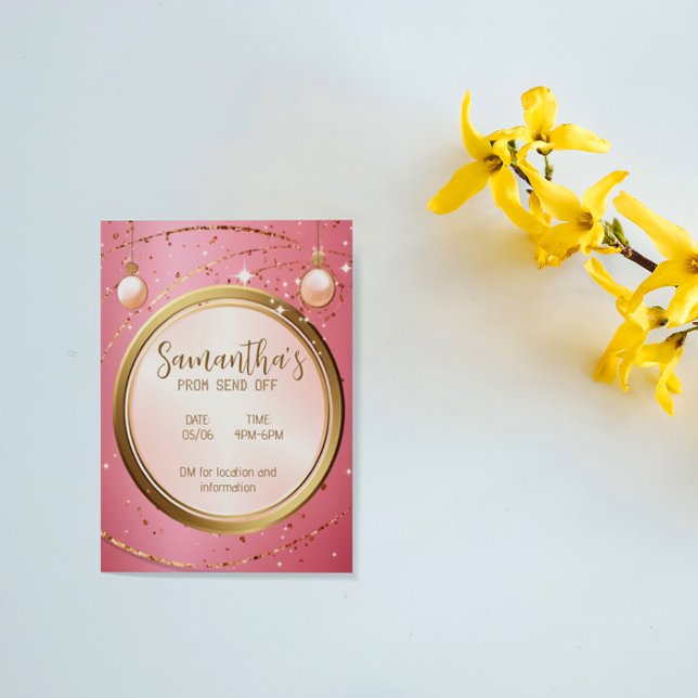 Flyer Encantadora invitación a Prom de Personalizable ro (Subido por el creador)