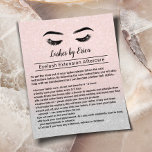 Flyer Encendido Extensiones de Eyelash Instrucciones de<br><div class="desc">Lazas Artista de maquillaje de la instrucción de cuidados posteriores Rosas de volantes de oro.</div>