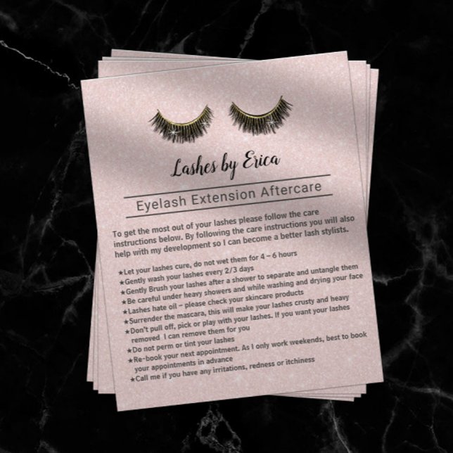 Flyer Encendido Extensiones de Eyelash Instrucciones de  (Subido por el creador)