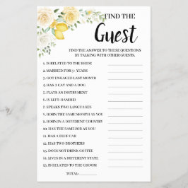 Flyer Encontrar la tarjeta de juego de ducha de novia de