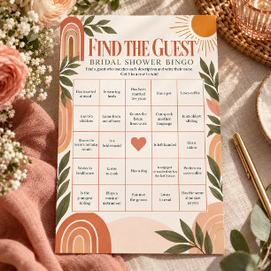 Flyer Encuentra el Bingo de Ducha de Novia de Terracota