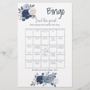 Flyer Encuentra el Juego de Bingo de Invitados para la F