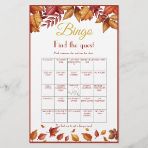 Flyer Encuentra el Juego de Bingo de Invitados para la F