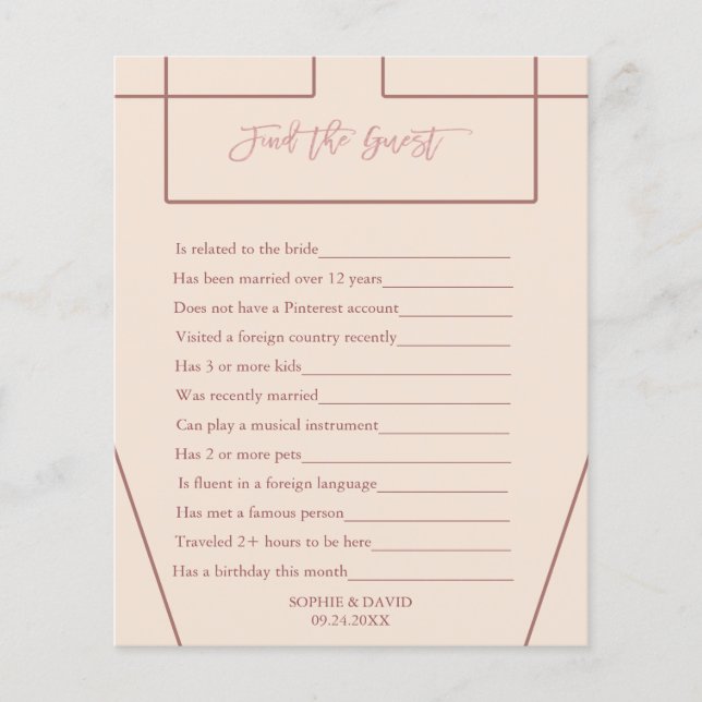 Flyer Encuentra El Juego De Bodas De Marfil De Invitado  (Frente)