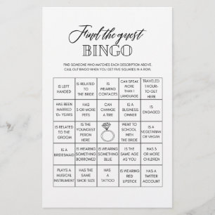 Flyer Encuentra el juego de ducha de novias con bingo in