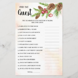 Flyer Encuentra la tarjeta de juego de ducha de novia de