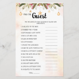 Flyer Encuentra la tarjeta de juego F de ducha de Navida