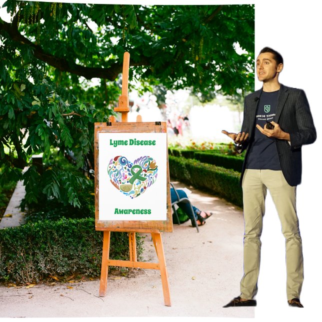 Flyer Enfermedad de Lyme, cinta verde, cal, Poster de co (Lyme Disease Poster, Awareness Marketing Products #lyme #sign #lime #flyer #lymedisease)