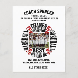 Flyer Entrenador de béisbol, gracias