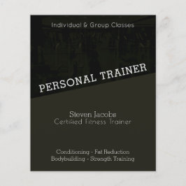 Flyer Entrenador de gimnasia moderno con sombra oscura