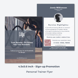 Flyer Entrenador personal de fitness corporativo de 4.5x