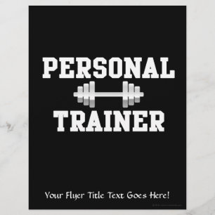 Flyer Entrenador Personal Mancuernas de Entrenamiento en