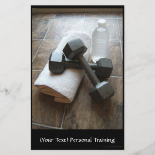 Flyer Entrenador personal o apto toalla y agua