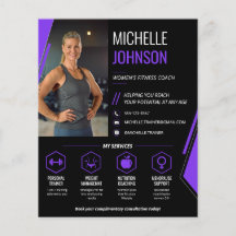 Entrenadora de Fitness Femenino Código QR Foto Mod