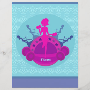 Flyer entrenamiento de chica de fitness