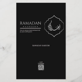 Flyer Envoltorio de chocolate negro Ramadan Kareem elega