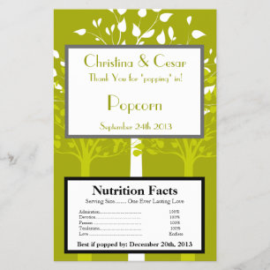 Flyer Envoltorio de palomitas de microondas Árboles mode