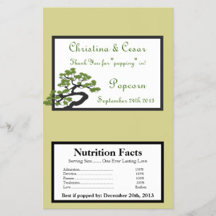 Flyer Envoltorio de palomitas de microondas Bonsái verde